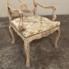 Antique Liegoise Louis XIV Armchairs in Stripped Oak