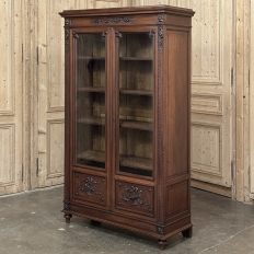 19th Century French Louis XVI Walnut Bookcase