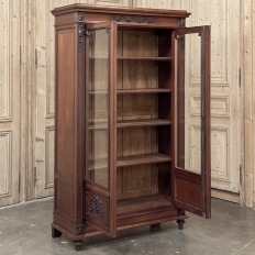19th Century French Louis XVI Walnut Bookcase