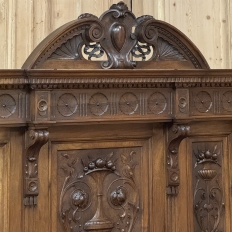 19th Century Grand Italian Hand-Carved Hall Bench