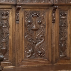 19th Century Grand Italian Hand-Carved Hall Bench