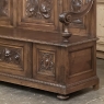 19th Century Grand Italian Hand-Carved Hall Bench