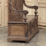 19th Century Grand Italian Hand-Carved Hall Bench