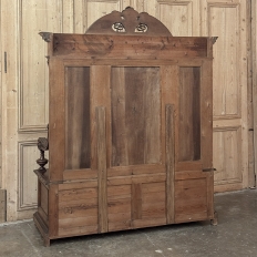 19th Century Grand Italian Hand-Carved Hall Bench