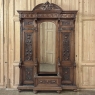 19th Century Grand Italian Hand-Carved Walnut Hall Tree