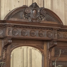 19th Century Grand Italian Hand-Carved Walnut Hall Tree