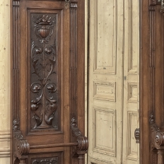 19th Century Grand Italian Hand-Carved Walnut Hall Tree