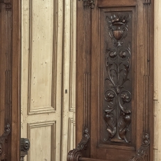 19th Century Grand Italian Hand-Carved Walnut Hall Tree