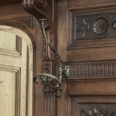 19th Century Grand Italian Hand-Carved Walnut Hall Tree