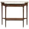 Antique French Directoire Neoclassical Mahogany Console with Carrara Marble