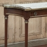 Antique French Directoire Neoclassical Mahogany Console with Carrara Marble