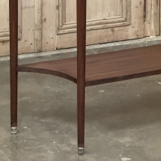 Antique French Directoire Neoclassical Mahogany Console with Carrara Marble