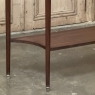 Antique French Directoire Neoclassical Mahogany Console with Carrara Marble