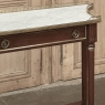 Antique French Directoire Neoclassical Mahogany Console with Carrara Marble