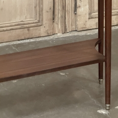 Antique French Directoire Neoclassical Mahogany Console with Carrara Marble