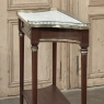 Antique French Directoire Neoclassical Mahogany Console with Carrara Marble