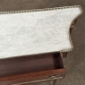 Antique French Directoire Neoclassical Mahogany Console with Carrara Marble