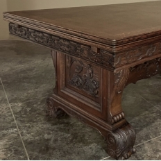 Antique French Louis XIV Draw Leaf Banquet Table