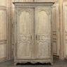18th Century Country French Armoire with Carved Lone Stars
