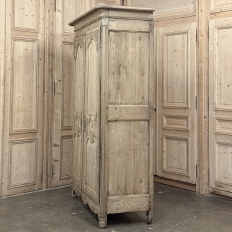 18th Century Country French Armoire with Carved Lone Stars