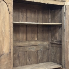 18th Century Country French Armoire with Carved Lone Stars