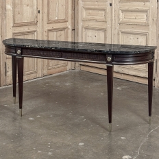 Antique French Louis XVI Mahogany Console with Black Marble