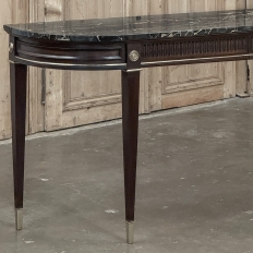 Antique French Louis XVI Mahogany Console with Black Marble
