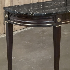 Antique French Louis XVI Mahogany Console with Black Marble