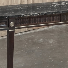Antique French Louis XVI Mahogany Console with Black Marble