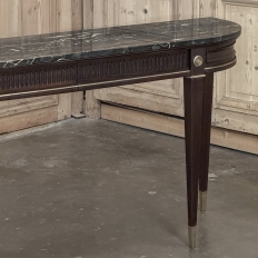 Antique French Louis XVI Mahogany Console with Black Marble