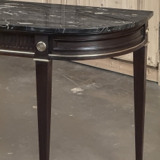 Antique French Louis XVI Mahogany Console with Black Marble