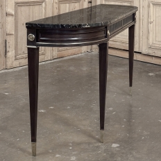 Antique French Louis XVI Mahogany Console with Black Marble