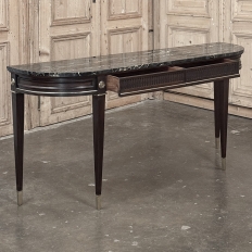 Antique French Louis XVI Mahogany Console with Black Marble