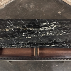 Antique French Louis XVI Mahogany Console with Black Marble
