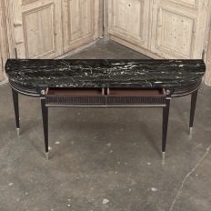 Antique French Louis XVI Mahogany Console with Black Marble