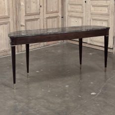 Antique French Louis XVI Mahogany Console with Black Marble