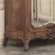 Belle Epoque French Walnut Serpentine Armoire from Paris ca.1900