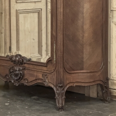 Belle Epoque French Walnut Serpentine Armoire from Paris ca.1900