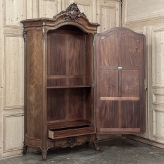 Belle Epoque French Walnut Serpentine Armoire from Paris ca.1900