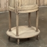 Pair Antique French Louis XVI Oval Nightstands with Carrara Marble
