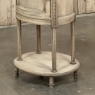 Pair Antique French Louis XVI Oval Nightstands with Carrara Marble