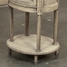 Pair Antique French Louis XVI Oval Nightstands with Carrara Marble
