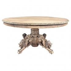 19th Century French Renaissance Pedestal Dining ~ Center Table