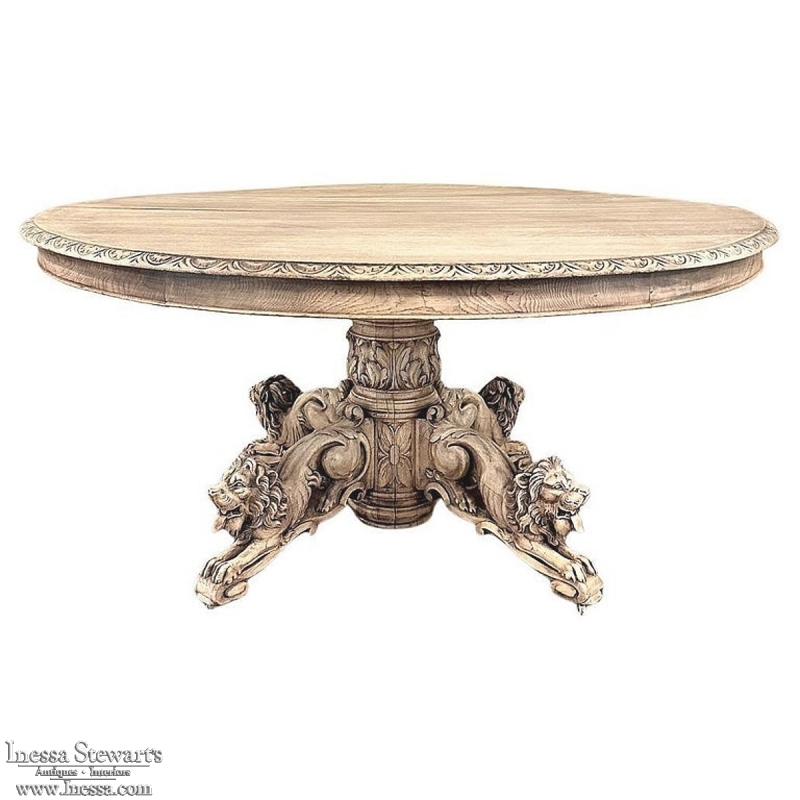 19th Century French Renaissance Pedestal Dining ~ Center Table