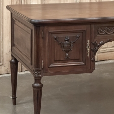 Antique French Louis XVI Walnut Desk by Hirler of Alsace