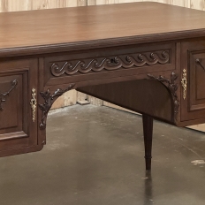 Antique French Louis XVI Walnut Desk by Hirler of Alsace