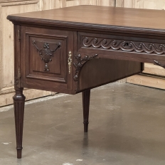 Antique French Louis XVI Walnut Desk by Hirler of Alsace