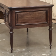 Antique French Louis XVI Walnut Desk by Hirler of Alsace
