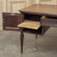 Antique French Louis XVI Walnut Desk by Hirler of Alsace