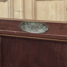 Antique French Louis XVI Walnut Desk by Hirler of Alsace